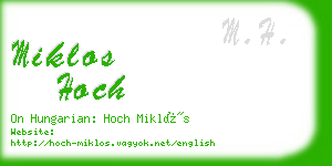 miklos hoch business card